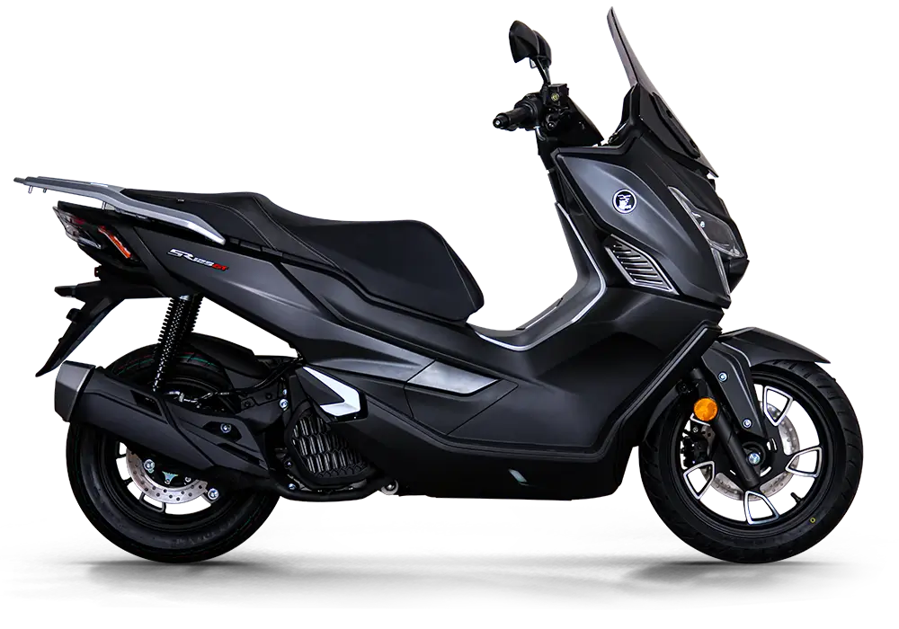 right side view, black gray